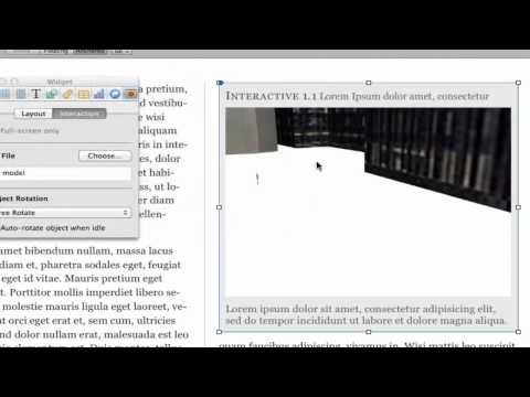3D Model Widgets in iBooks Author