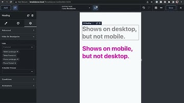 How To Show Or Hide Elements By Device In Breakdance