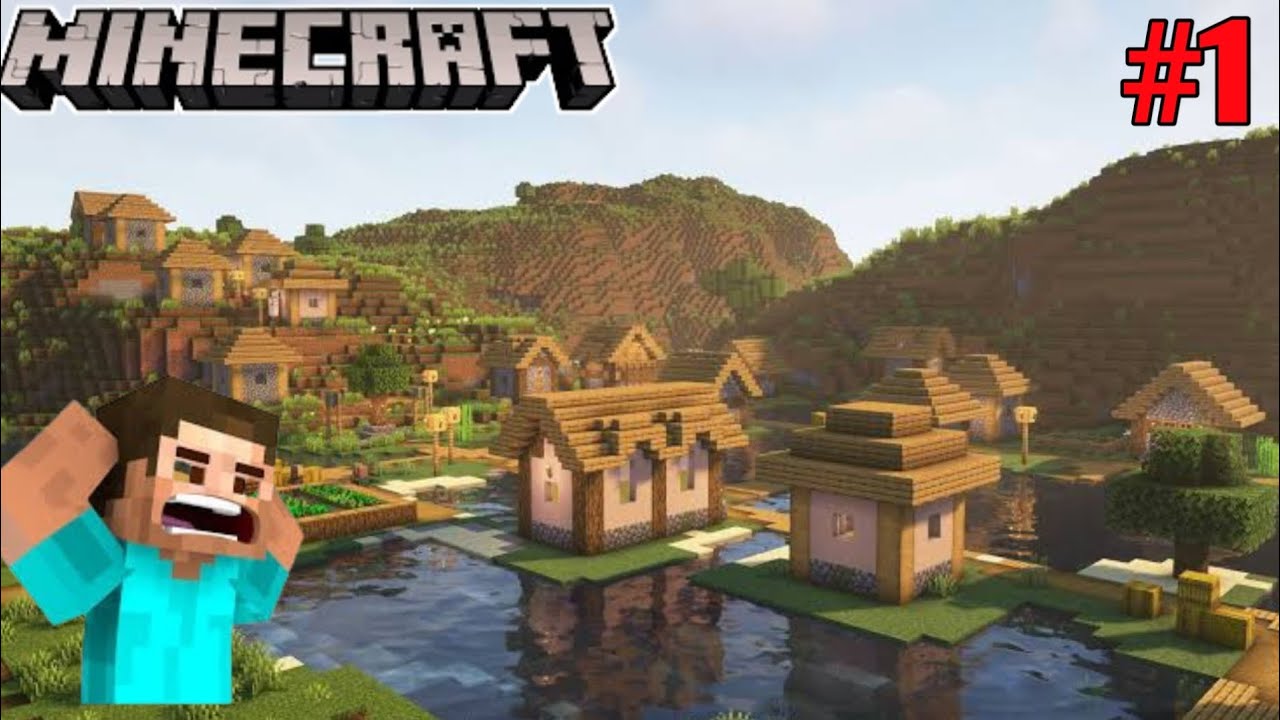U FOUND A VILLAGE IN MY FIRST VIDEO|MINECRAFT|SURVIVAL. - YouTube