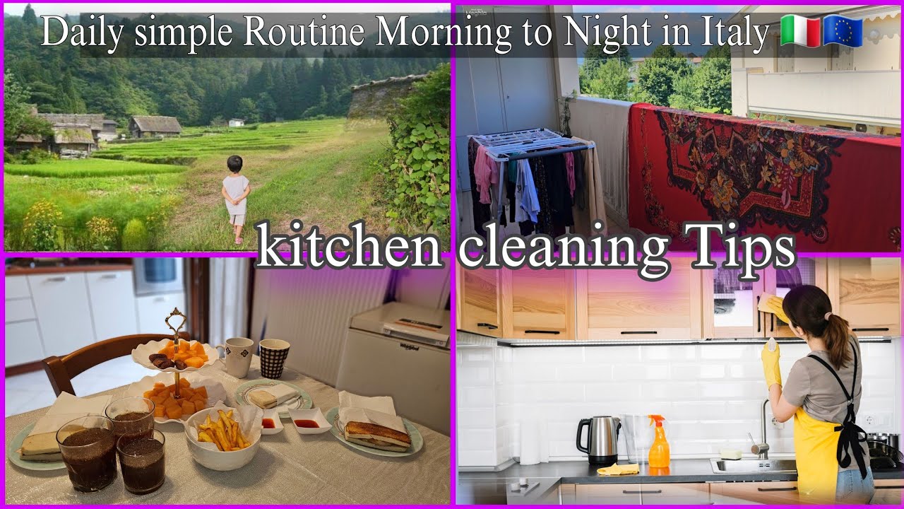 My Daily Simple Routine Morning to Night.kitchen cleaning tips.italian village.ইটালির🇮🇹 প্রবাসী জীবন