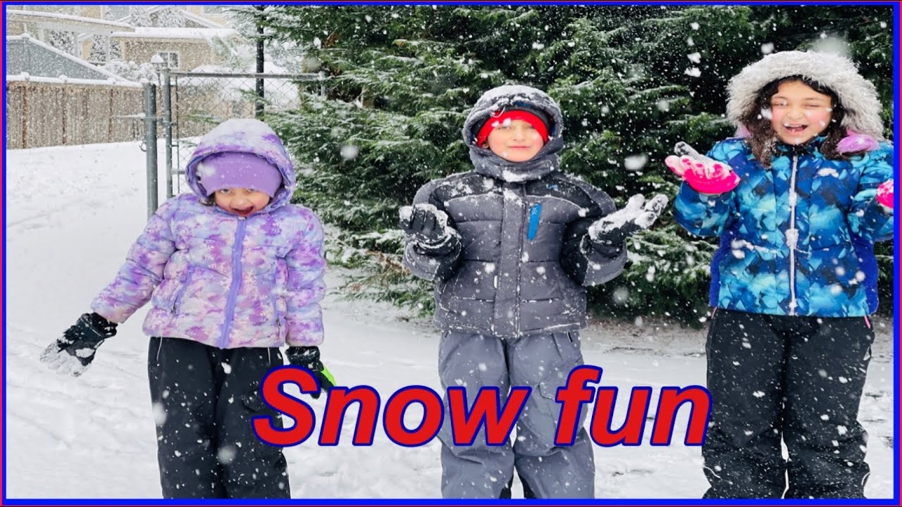 Snow Fun/Sliding/Snowman/Nifty Kids