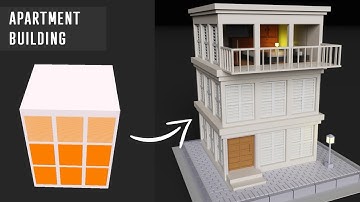 Apartment Building in MagicaVoxel - 3D Modeling Timelapse