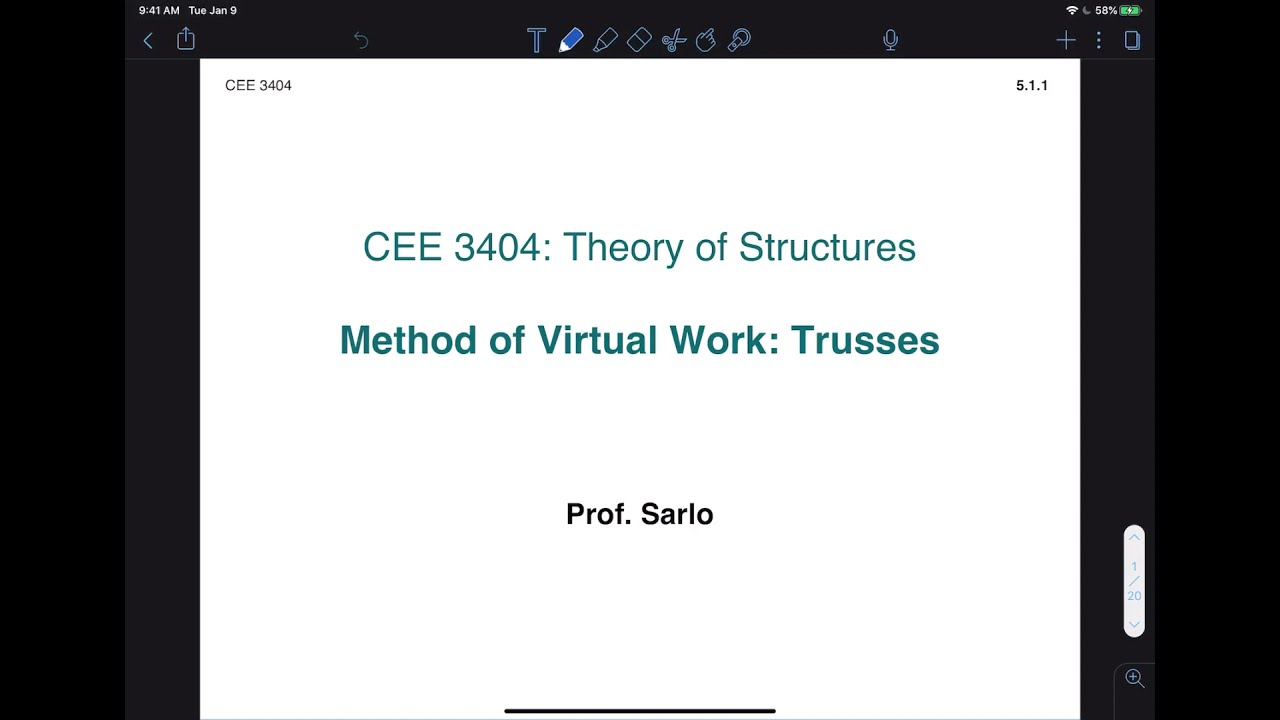 Intro to Structures 5.1 - Principle of Virtual Work: Trusses