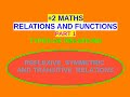 Relations  functions part1introductiontypes of relationsreflexivesymmetrictransitive2maths