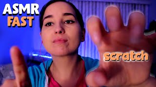 ASMR Fast and Aggressive Hand Movements (with triggers words and whispering, invisible scratching..)