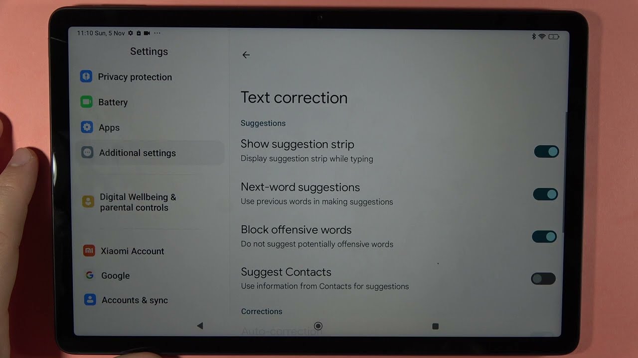 How to Turn On/Off Auto Correction on Redmi Pad SE - Keyboard Automatic Text Correction