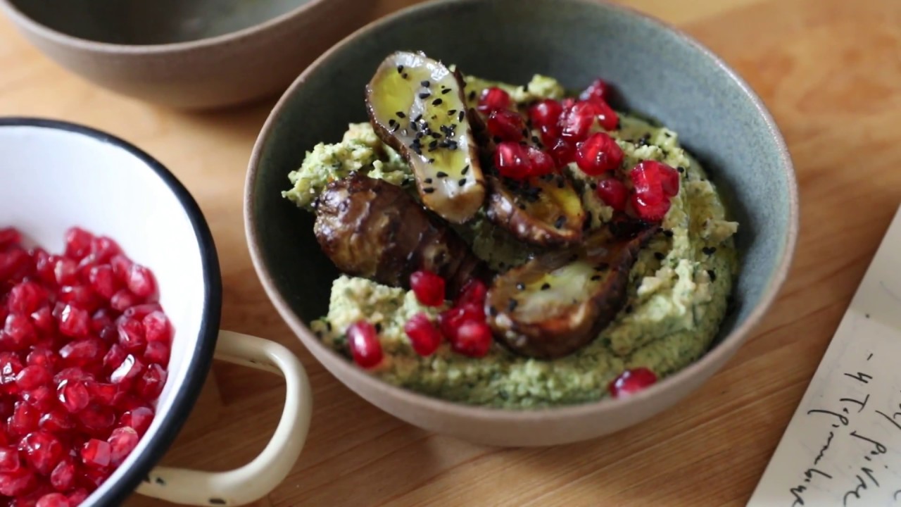 Recette : le lunch parfait d'Aline Gérard (houmous, topinambours et grenades) | ELLE Belgique