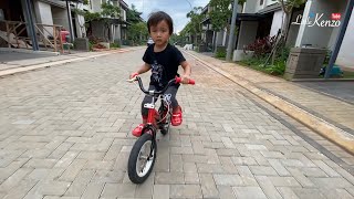 Little Kenzo Olah Raga Sore Naik Sepeda Roda Dua Keliling Komplek | Hidup Sehat