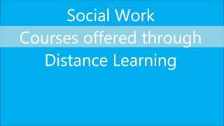 Social Work courses through distance education in India