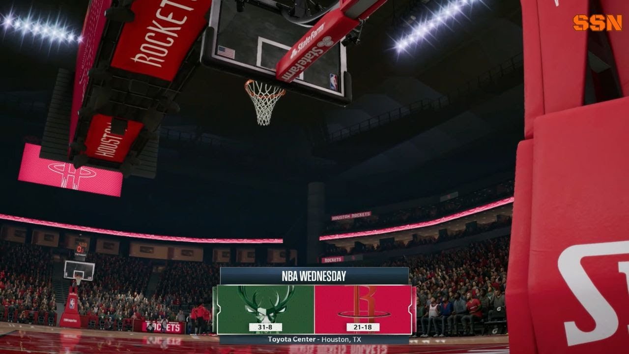NBA Live 19- Milwaukee Bucks (31-8) vs Houston Rockets (21-18)
