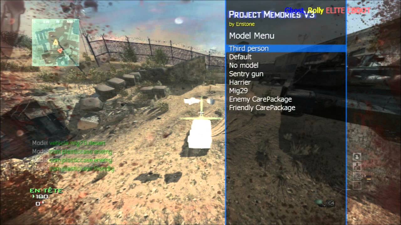 Call of duty MW3 HACK mod menu PROJECT MEMORIES 3.5 - 