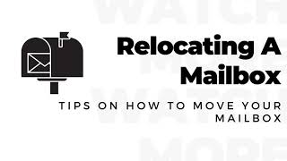 Relocating A Mailbox | How To Move Your Mailbox?