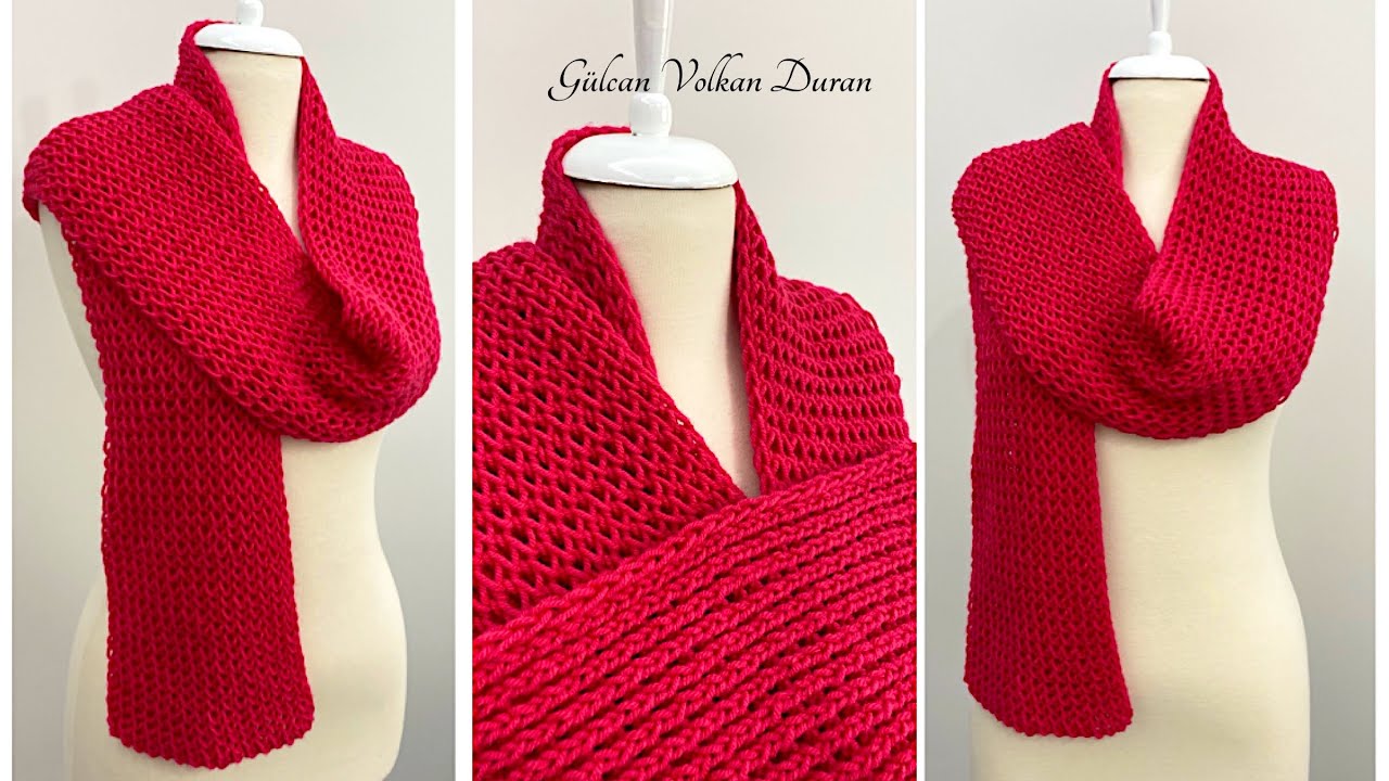 🧣YUMUŞACIK ŞAHANE OLDU🤩ŞİŞLE ÖRÜLEN EN KOLAY ZIRH MODEL ATKI YAPIMI💯