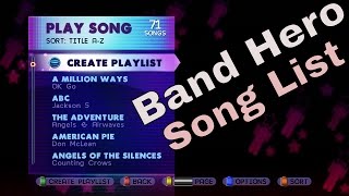 What Songs Are On Band Hero? All / Full Song List Scroll Base Game HD Gameplay Video BH