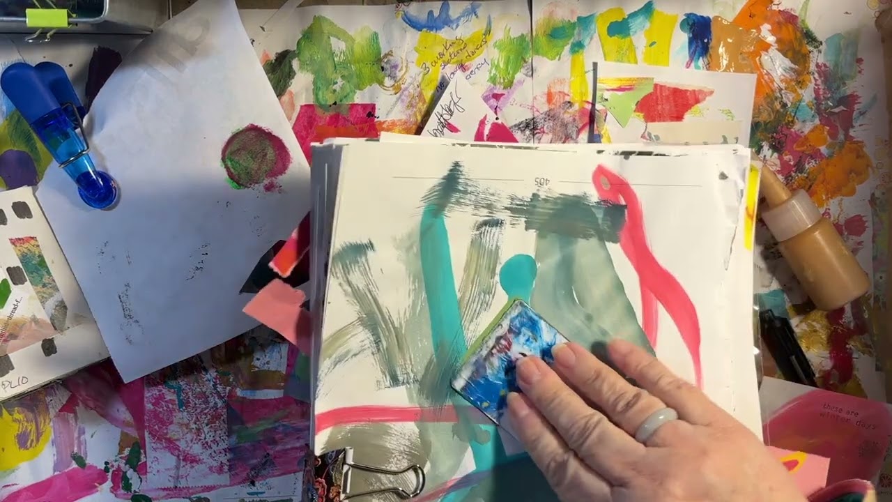 Pink Lady, a Mixed Media Art Journal Process, Day 10