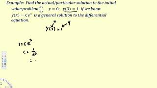 Intro to Initial Value Problems #1 - Differential equations