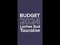 Budget 2024 loches sud touraine