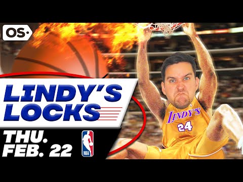 NBA Picks for EVERY Game Thursday 2/22 | Best NBA Bets & Predictions | Lindy's Leans Likes & Locks