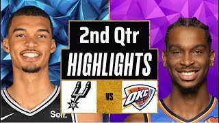 San Antonio Spurs Vs Thunder Full Game Highlights 2Nd Qtr Jan 13 2026 Nba Highlights