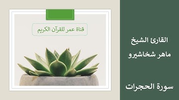 049 ـ سورة الحجرات ـ القارئ الشيخ ماهر شخاشيرو