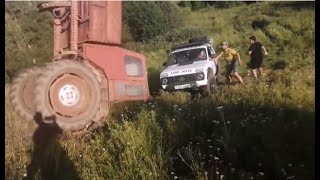 Towing a car - Russian style