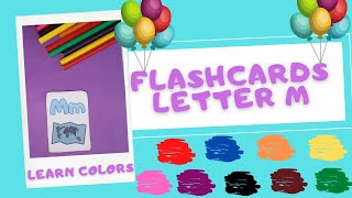 Letter M flashcard coloring activity for toddlers - free printable sheets included -Storytime Haven