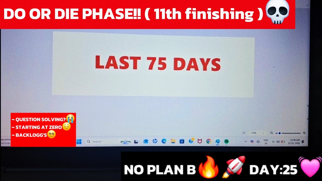 “LAST 75 DAYS | DO OR DIE PHASE 😈 | 11th Ending → JEE Comeback” | JEE 2027 | SERIOUS ASPIRANTS ONLY 
