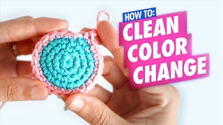 How To Crochet: Clean Color Change for Beginners  Amigurumi Tutorial