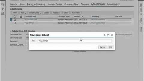 Prototype Google Docs integrated with SAP Business ByDesign -- Demo