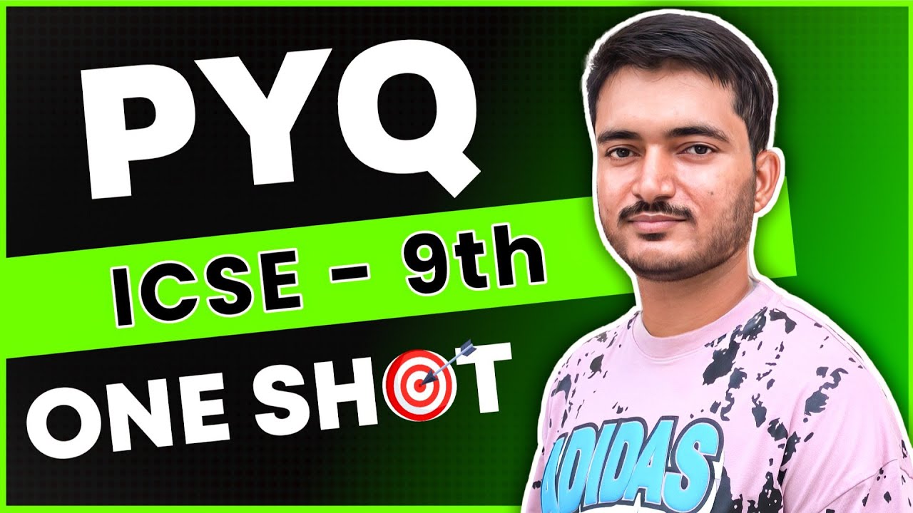 Icse Math Pyq ICSE Class 9 PYQ Math Paper solution | ICSE MATH - Manish kaushik - YouTube