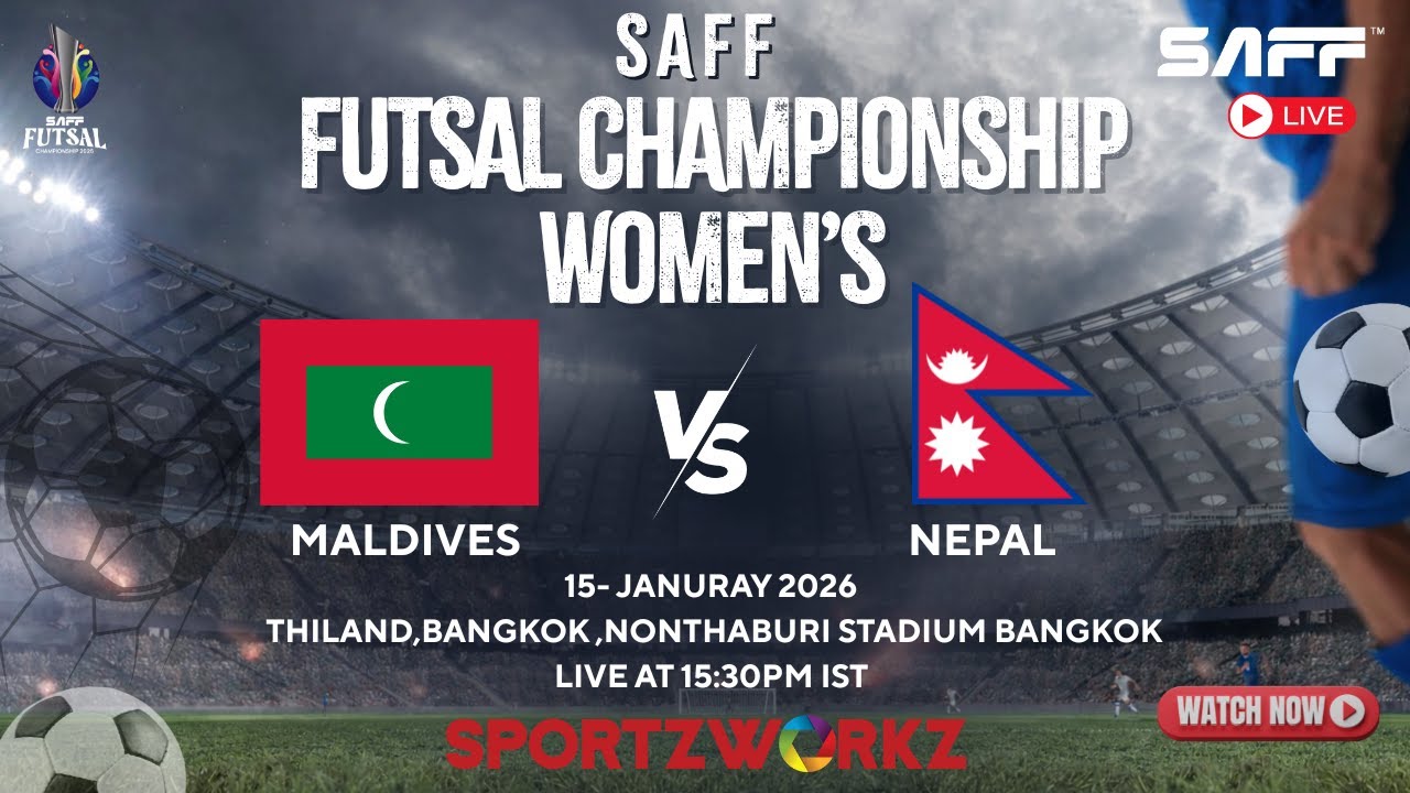 LIVE |SAFF Women’s Futsal Championship 2026 | Day 3 – Match 2 | Maldives vs Nepal