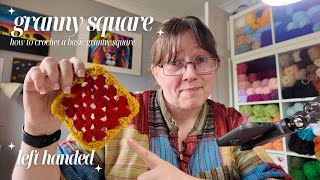 Crochet Tutorial: How to crochet a basic Granny Square (Left Handed Version)