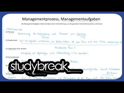 Video: So Organisieren Sie Den Managementprozess Management