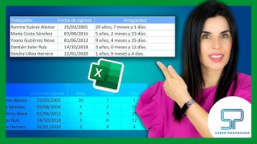 ✅ Cómo Calcular ANTIGÜEDAD en Excel 👉 misma fórmula para CALCULAR EDAD