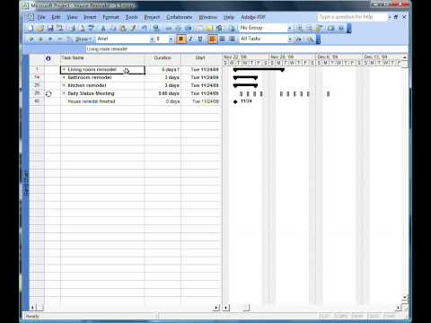 1 - Microsoft Project Tutorial - Outlining