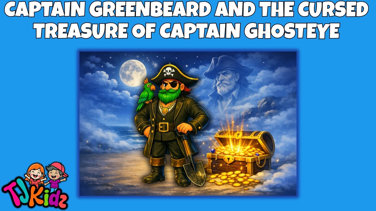 Captain Greenbeard and the Cursed Treasure of Captain Ghosteye | TJKidz Super Fun Stories
