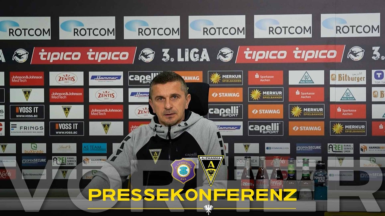 Pressekonferenz vor Erzgebirge Aue - Alemannia Aachen