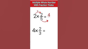 💯🤯 Whole Number Multiple by a Fraction Tricks #shorts #multiple #wholenumbers #fraction #tricks