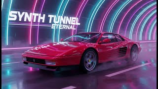 Retro Night Horizon Cinematic Energetic Neon Synthwave Ride Across Cyberpunk Streets