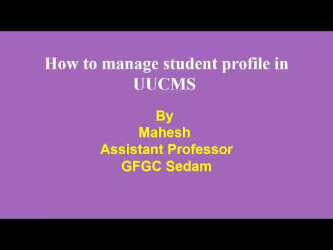 UUCMS | Manage Student Profile | Change Password