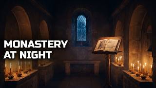 A Night in a Medieval Monastery — Sleep Story with Soft Rain screenshot 4