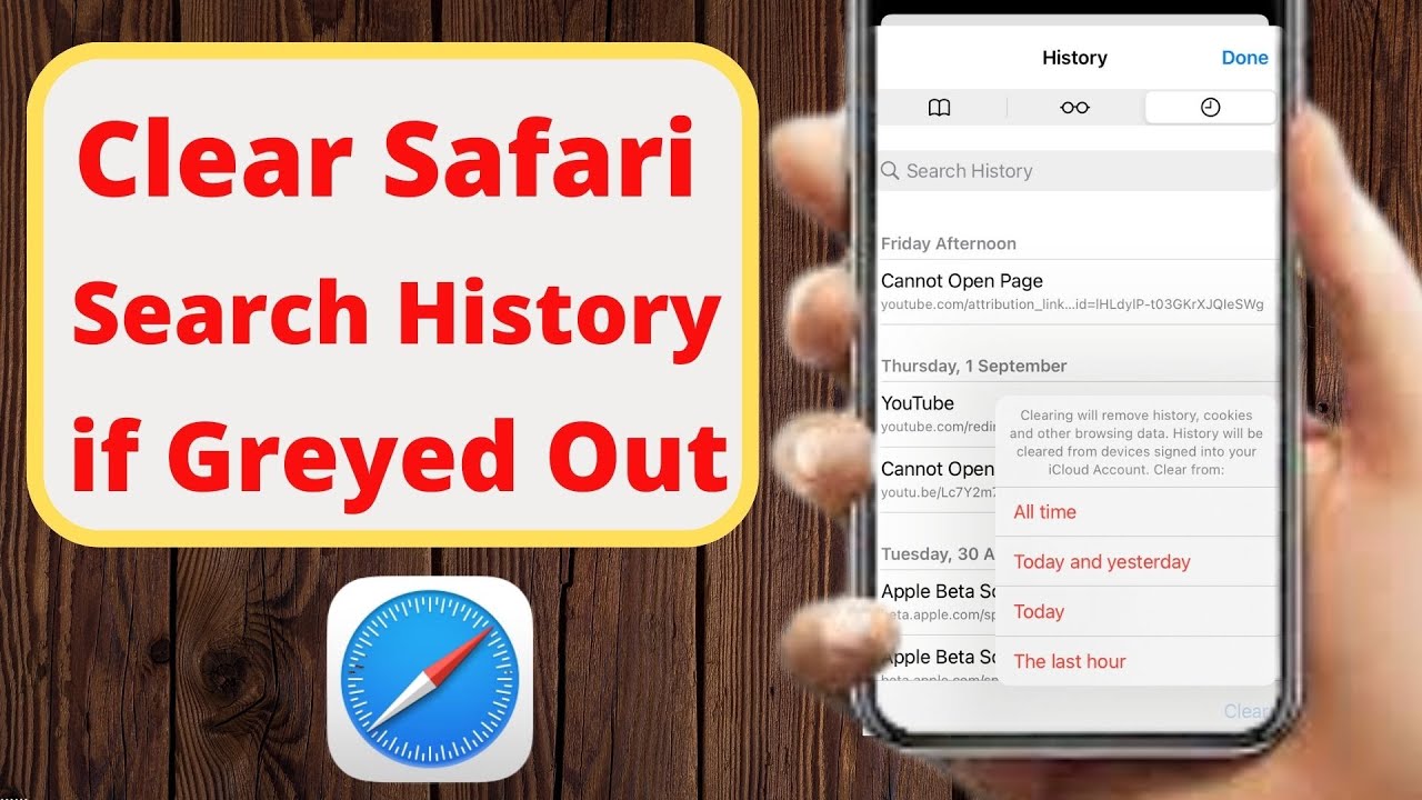 safari search history won't clear