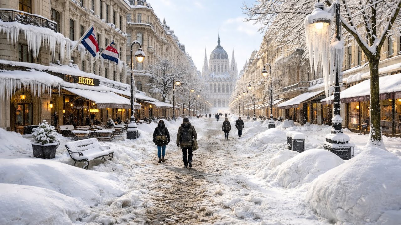 Budapest, Hungary | Tour Đi Bộ Dưới Mưa 4K | 19 thg 2, 2026