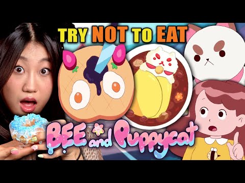 Try Not To Eat - Bee And Puppycat (Deckard's Curry, Gem Donut, Snert) | People vs Food