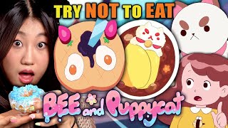 Try Not To Eat - Bee And Puppycat (Deckard's Curry, Gem Donut, Snert) | People vs Food