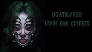 Downturned inner eye corners subliminal {MMM} formula