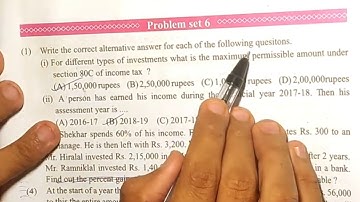 Problem Set 6 Std 9th Students Maths-1 (ALGEBRA) Chapter 6 Financial Planning