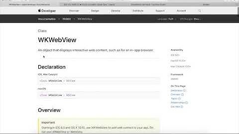 Using WebView (UIWebView) Xcode 12 (2020)
