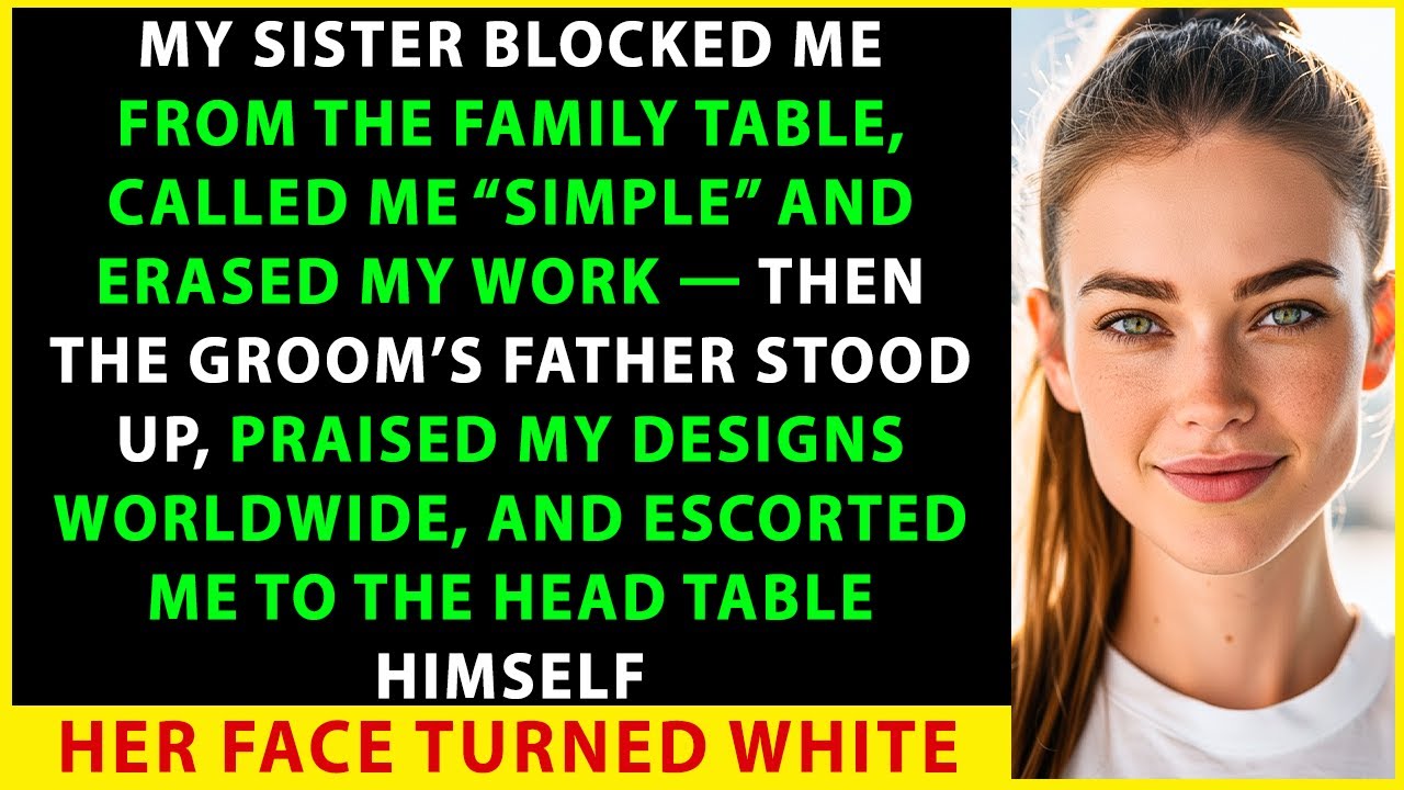 At The Wedding, My Sister Said 'You Don't Belong Here' — The Groom's Father Whispered 'That's My…!'