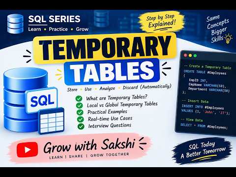 Temporary Tables in SQL Explained | Local vs Global Temporary Tables | SQL Tutorial for Beginners